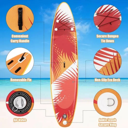 11' Inflatable Stand Up board with Aluminum Paddle Pump