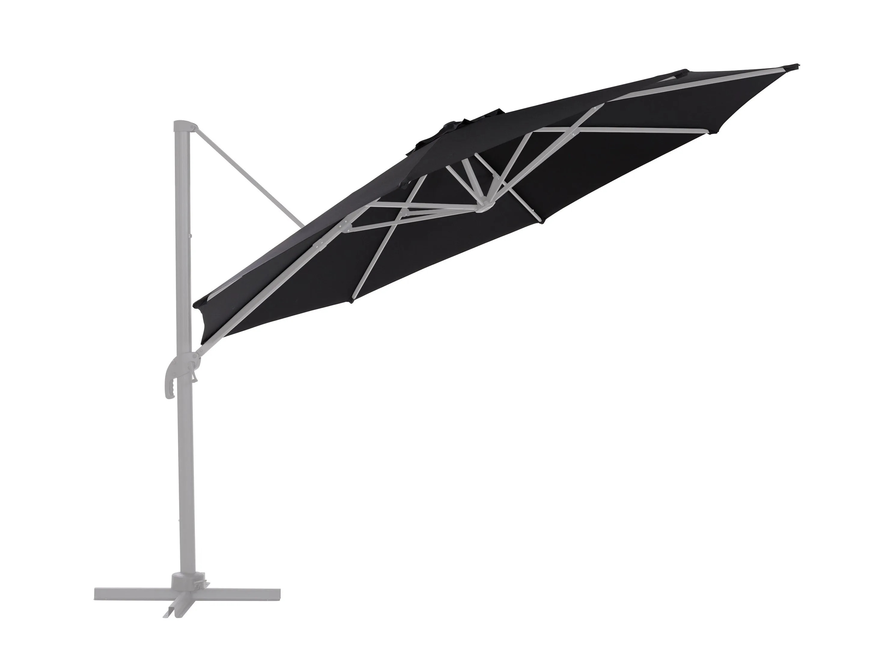 11.5ft Deluxe Offset Patio Umbrella Canopy Replacement - Black