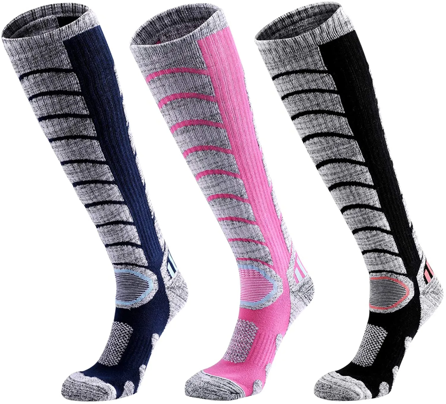 3 Pair Extra Thick Warm Snow Winter Skiing Socks