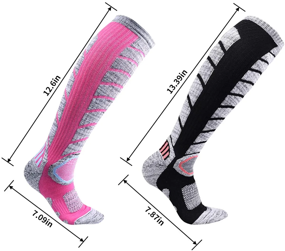 3 Pair Extra Thick Warm Snow Winter Skiing Socks