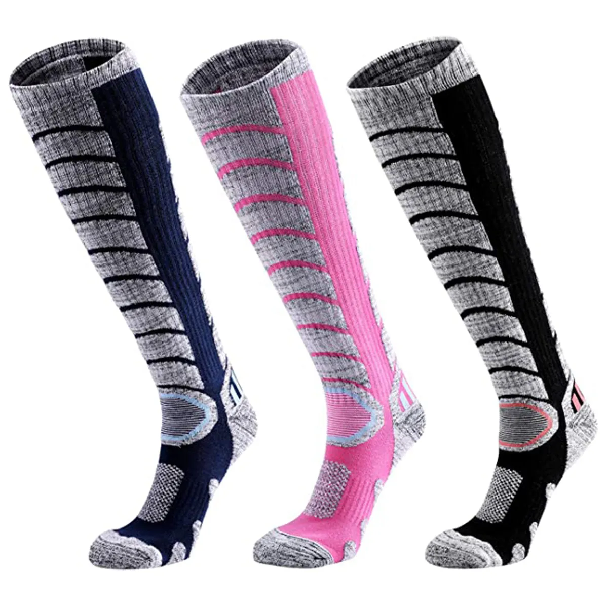 3 Pair Extra Thick Warm Snow Winter Skiing Socks