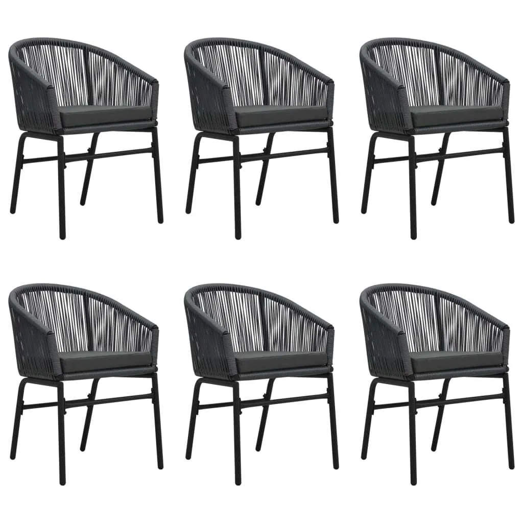 7 Piece Garden Dining Set Anthracite