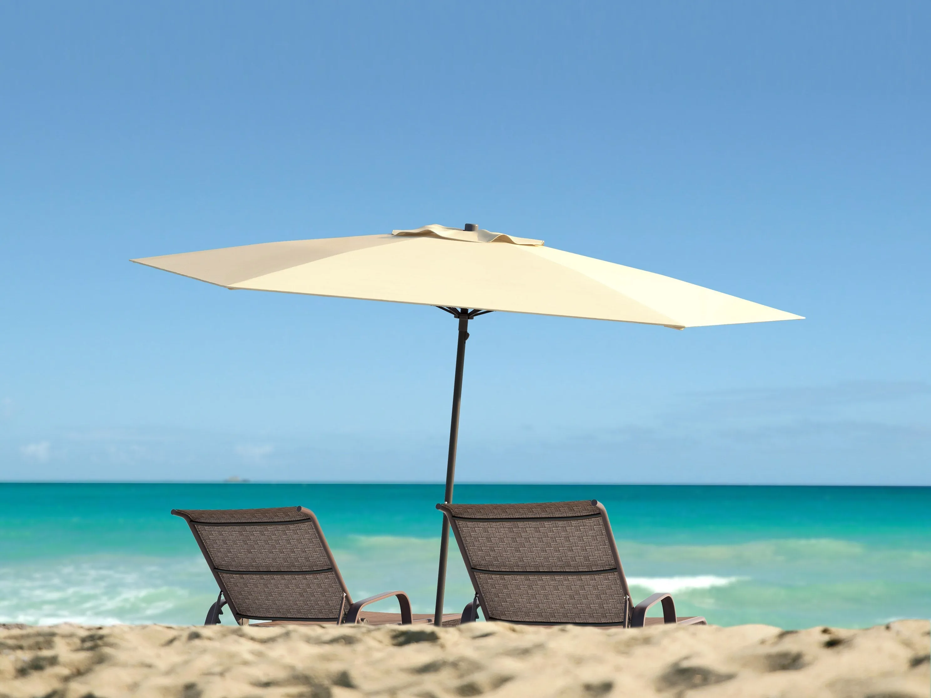 7.5ft White Beach Umbrella