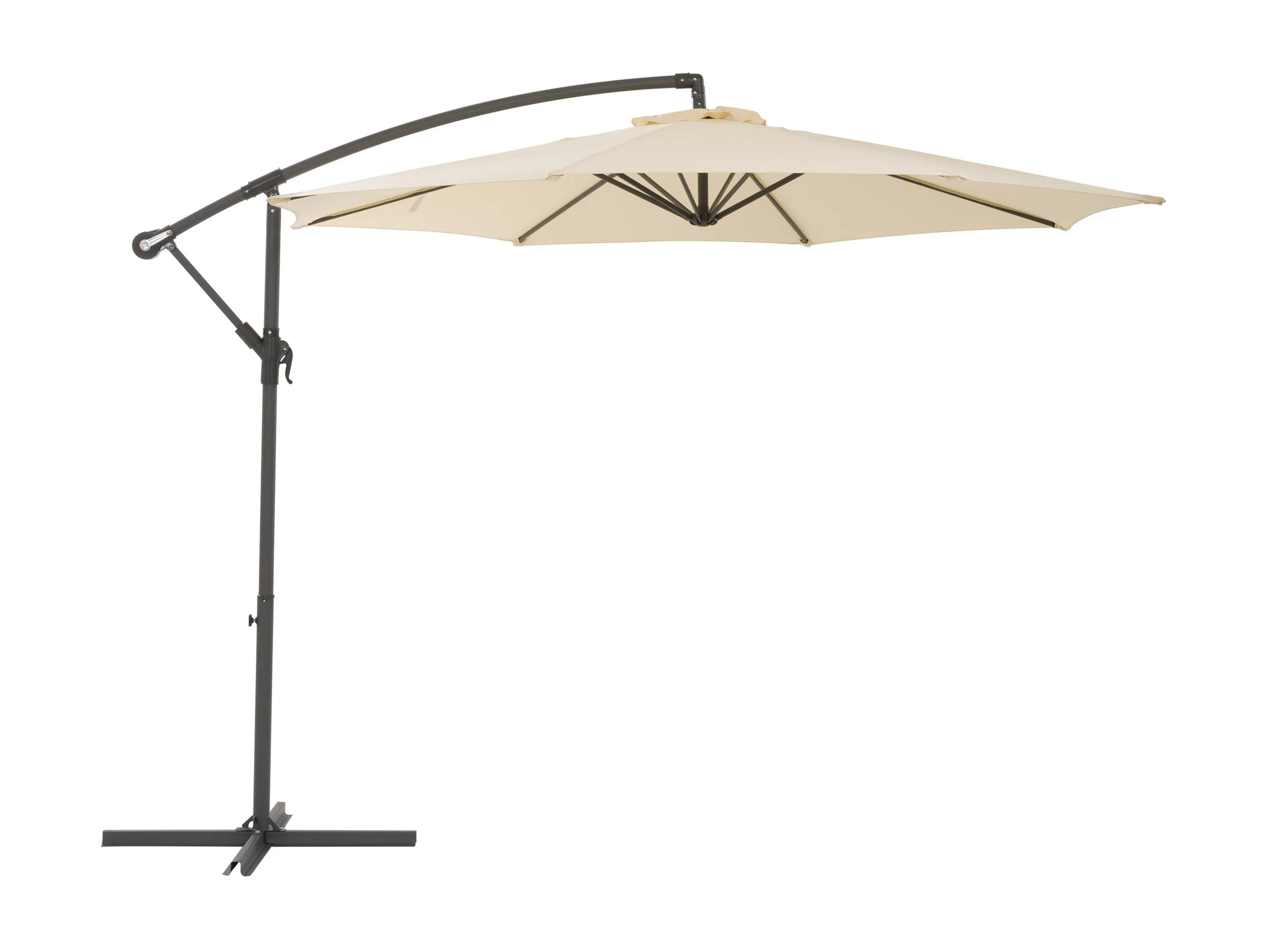 9.5ft Tilting Offset Patio Umbrella - Warm White