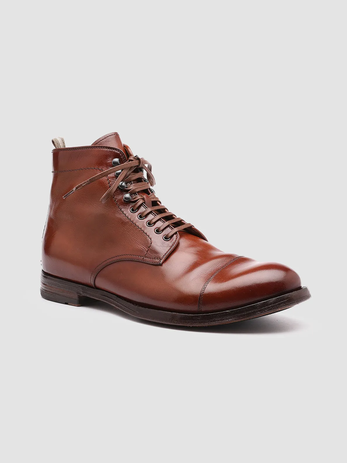 ANATOMIA 016 - Brown Leather Ankle Boots