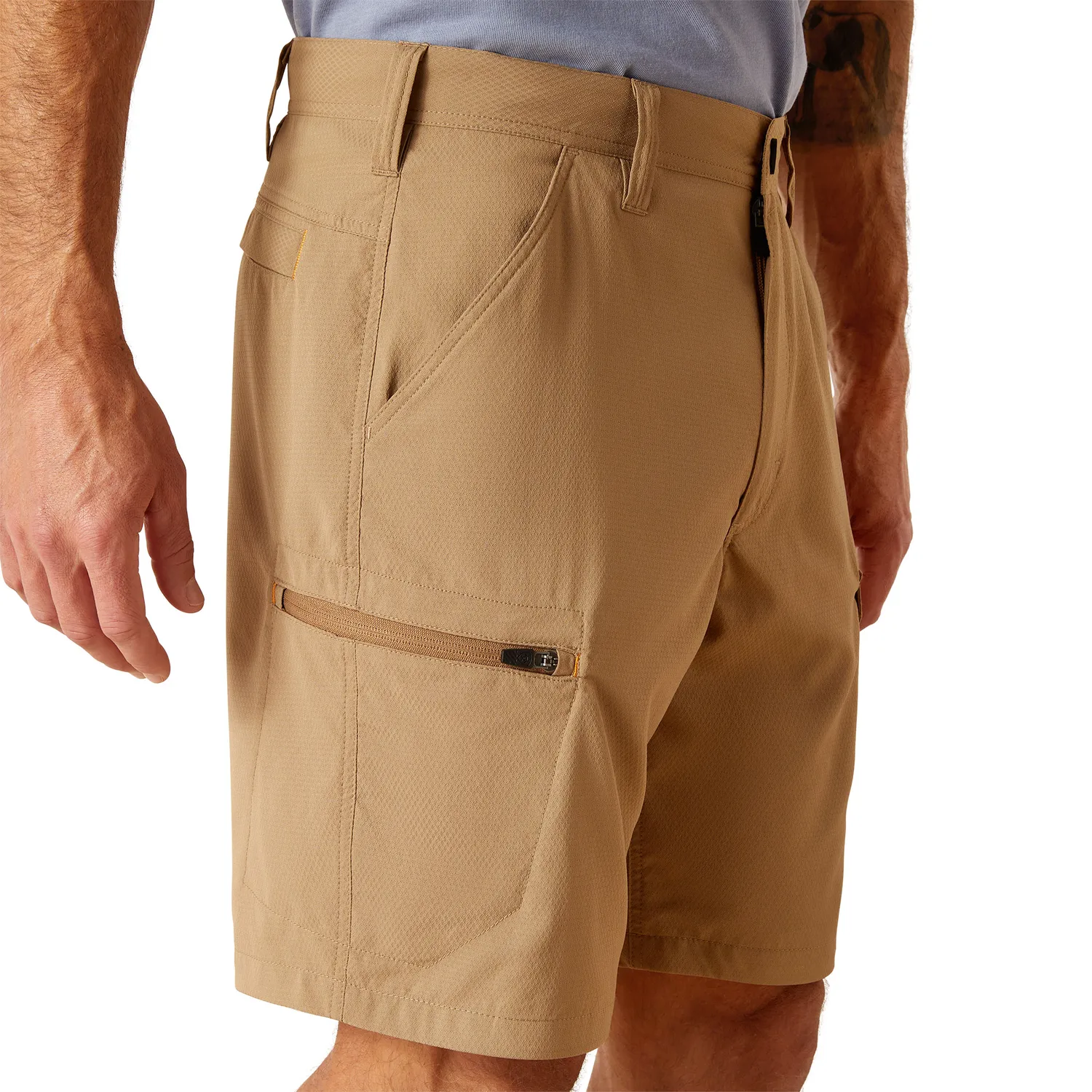 Ariat Men's Rebar DuraStretch Workflow Ultralight Shorts - Field Khaki