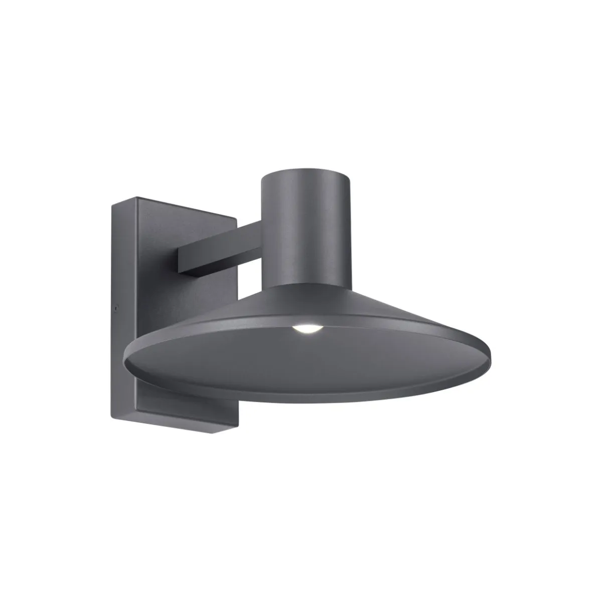 Ash 12 In. LED Hi-Output Outdoor Wall Sconce 863 Lumens 3000K Surge Protection Gray Finish Clear Lens