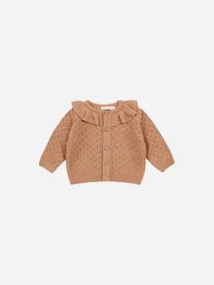 Baby Girl Sweaters | Ruffle Collar - Melon | Quincy Mae