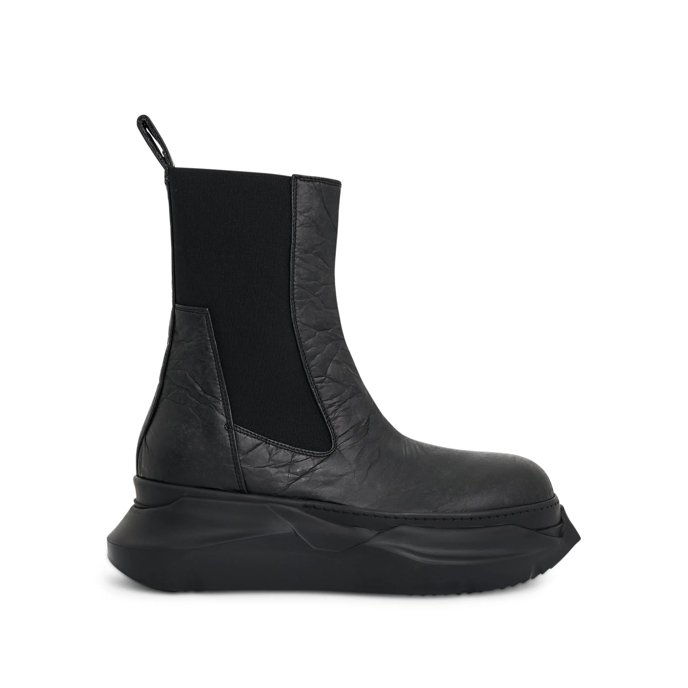 Beatle Abstract Sole Boots in Black/Black