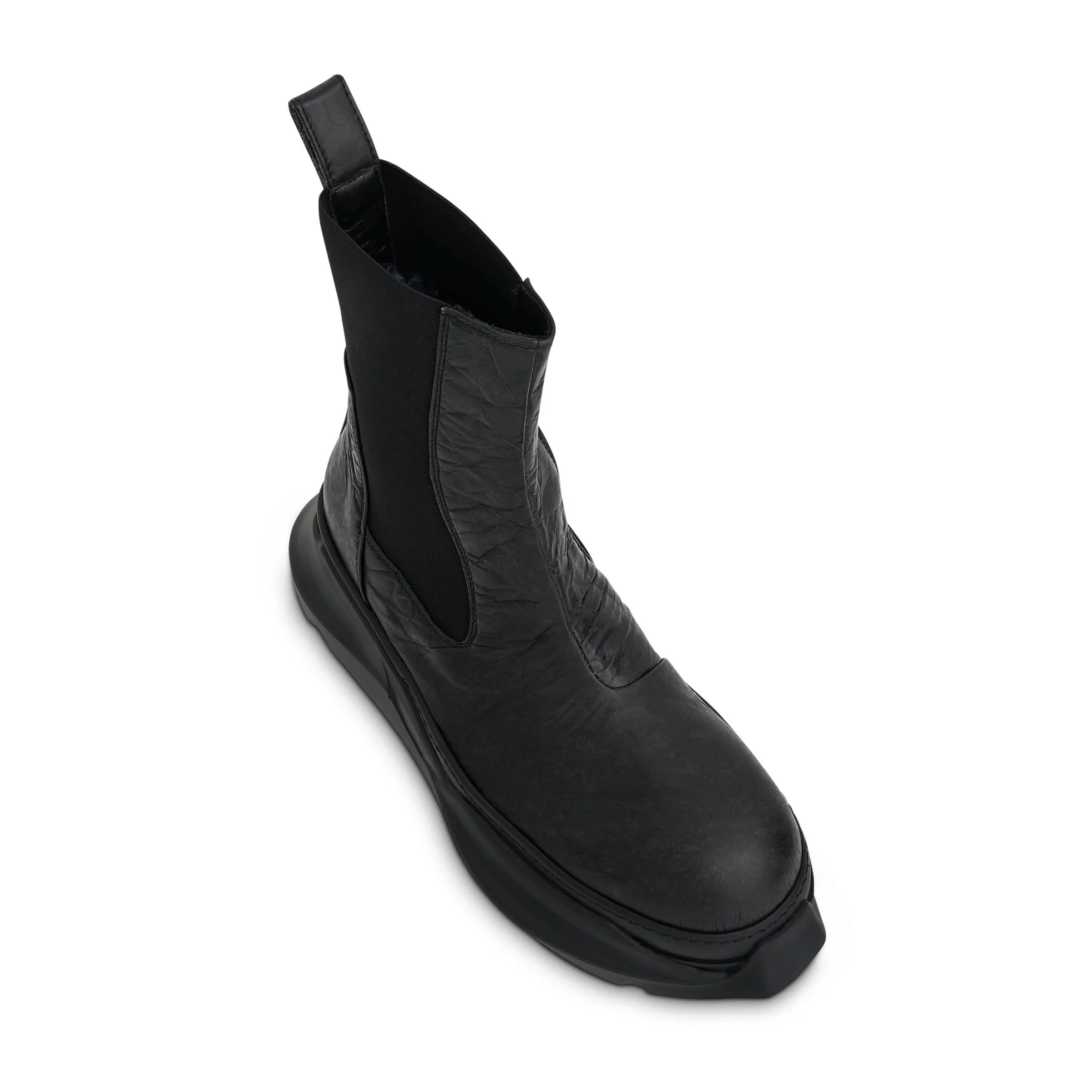 Beatle Abstract Sole Boots in Black/Black