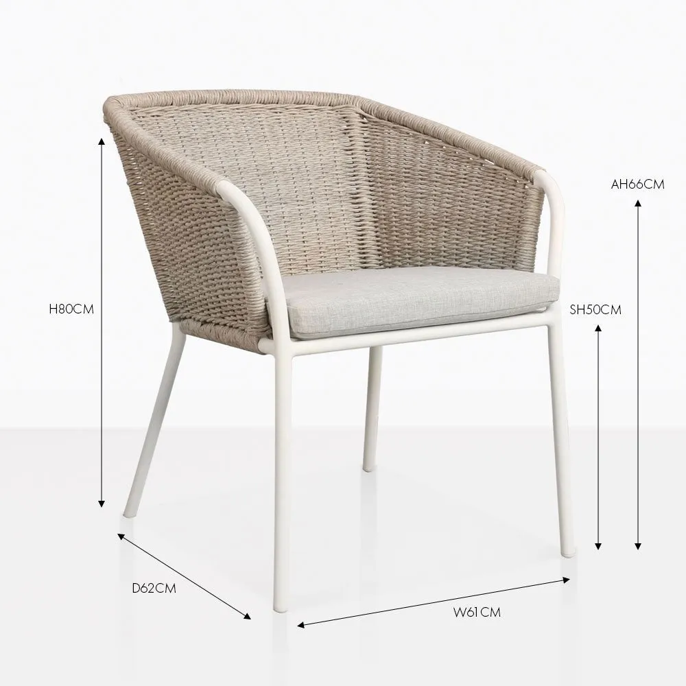 Becki Outdoor Wicker Dining Armchair