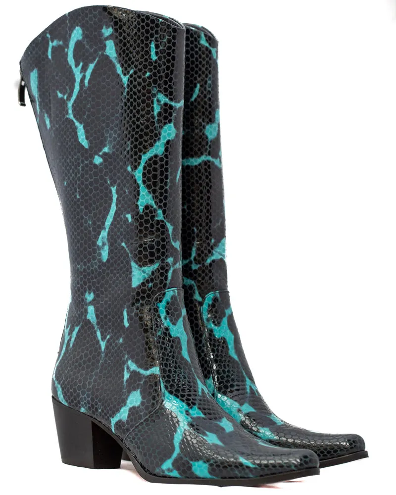 Black & Turquoise Lightning Modern Cowboy