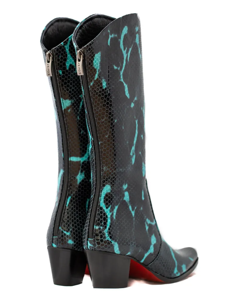 Black & Turquoise Lightning Modern Cowboy