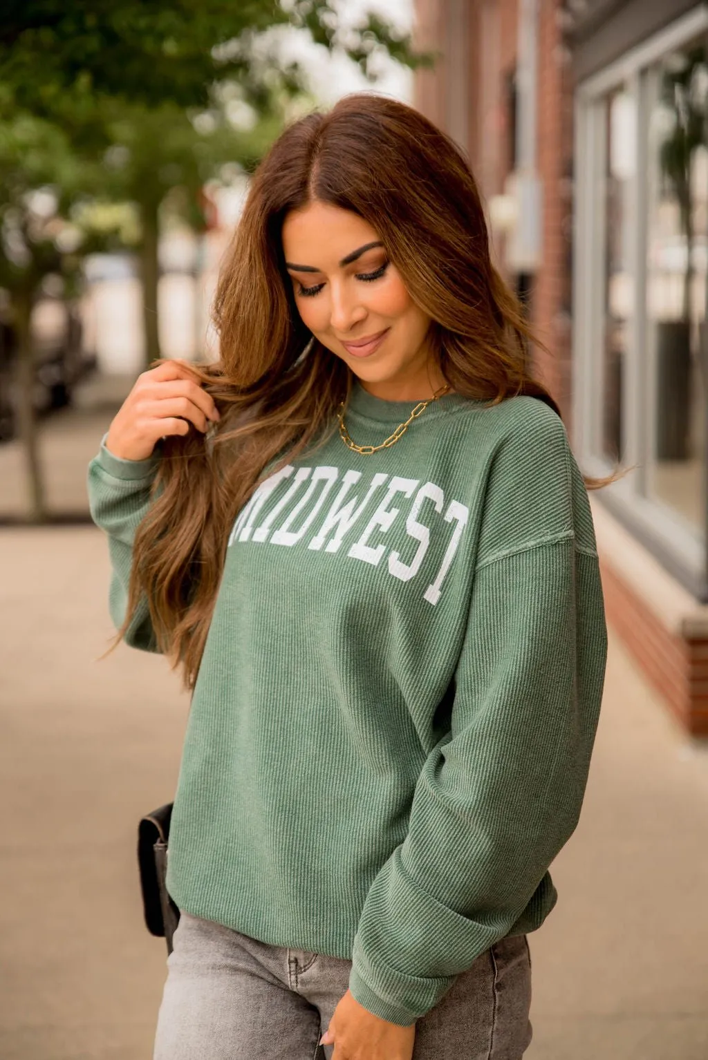 Bold Midwest Ribbed Crewneck