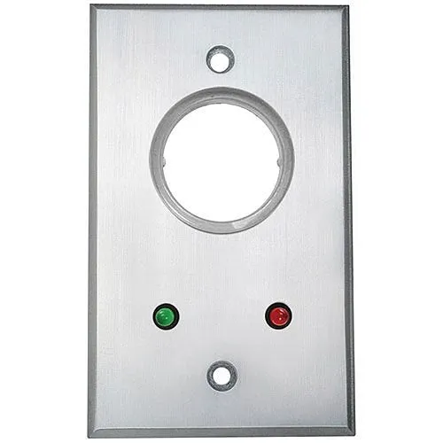 Camden CM-1110-7224 Key Switch, SPST Maintained, Red and Green 24V LEDs Mounted On Faceplate