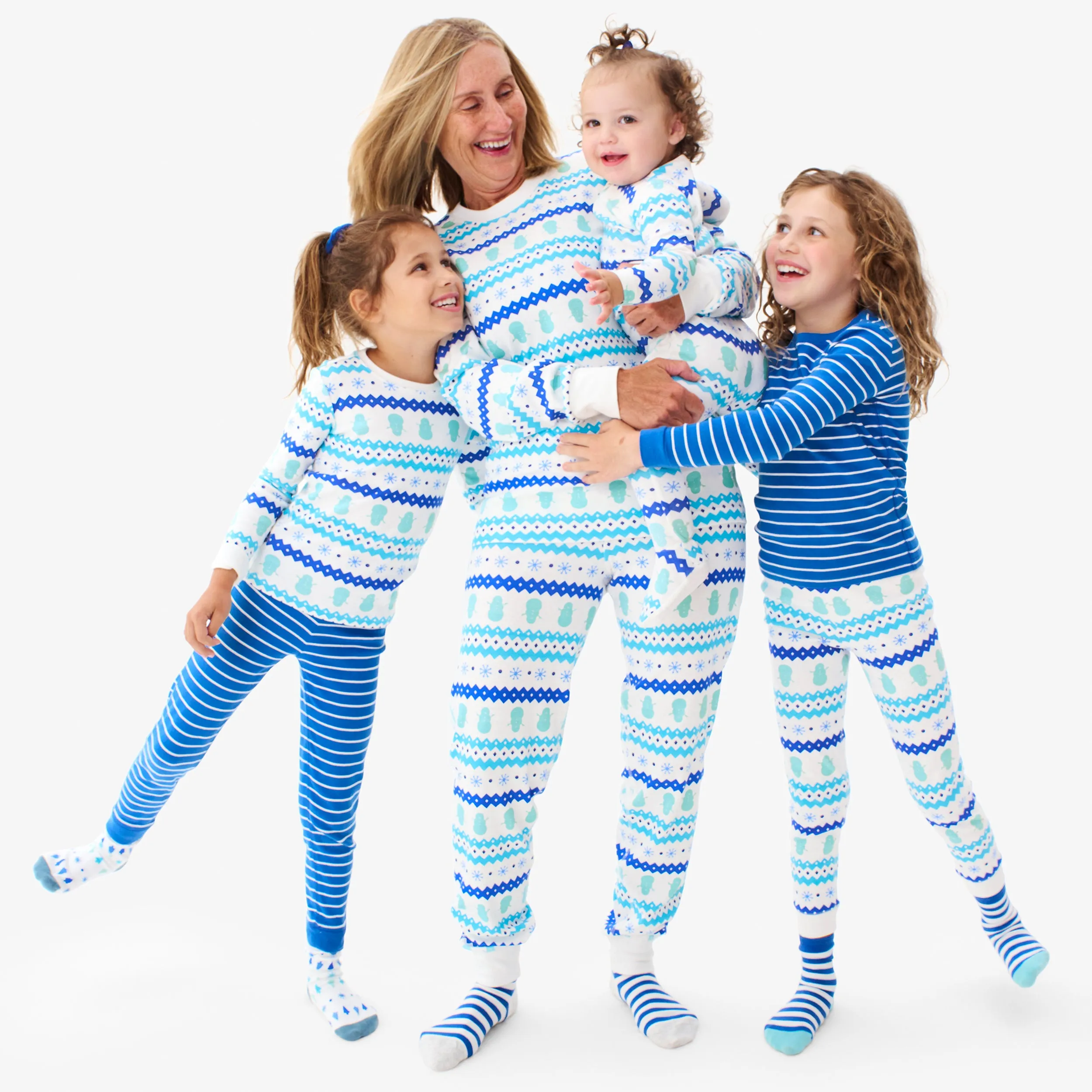 Clearance kids organic pj pant in frosty fair isle