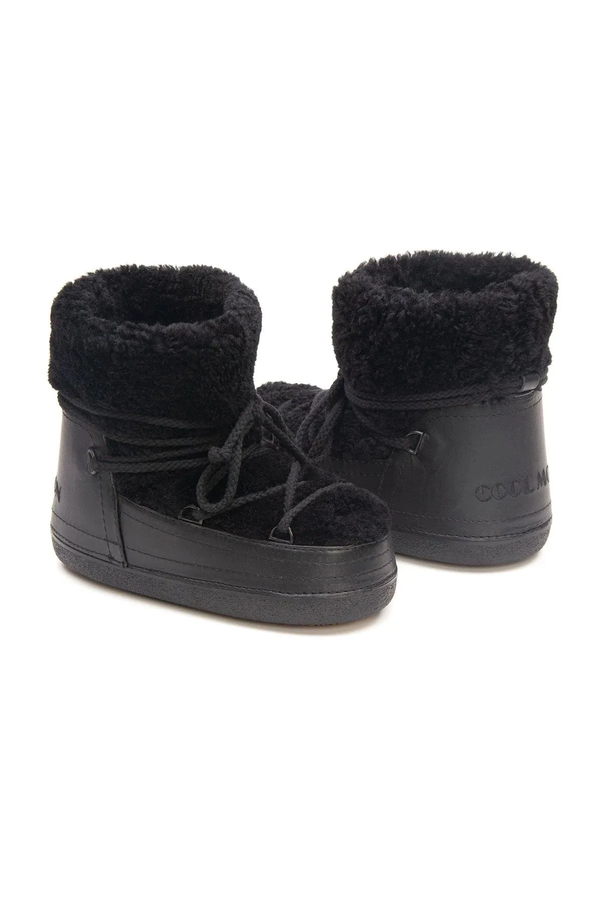 Cool Moon Genuine Fur Women's Snow Boot - SCB-B251211 Black