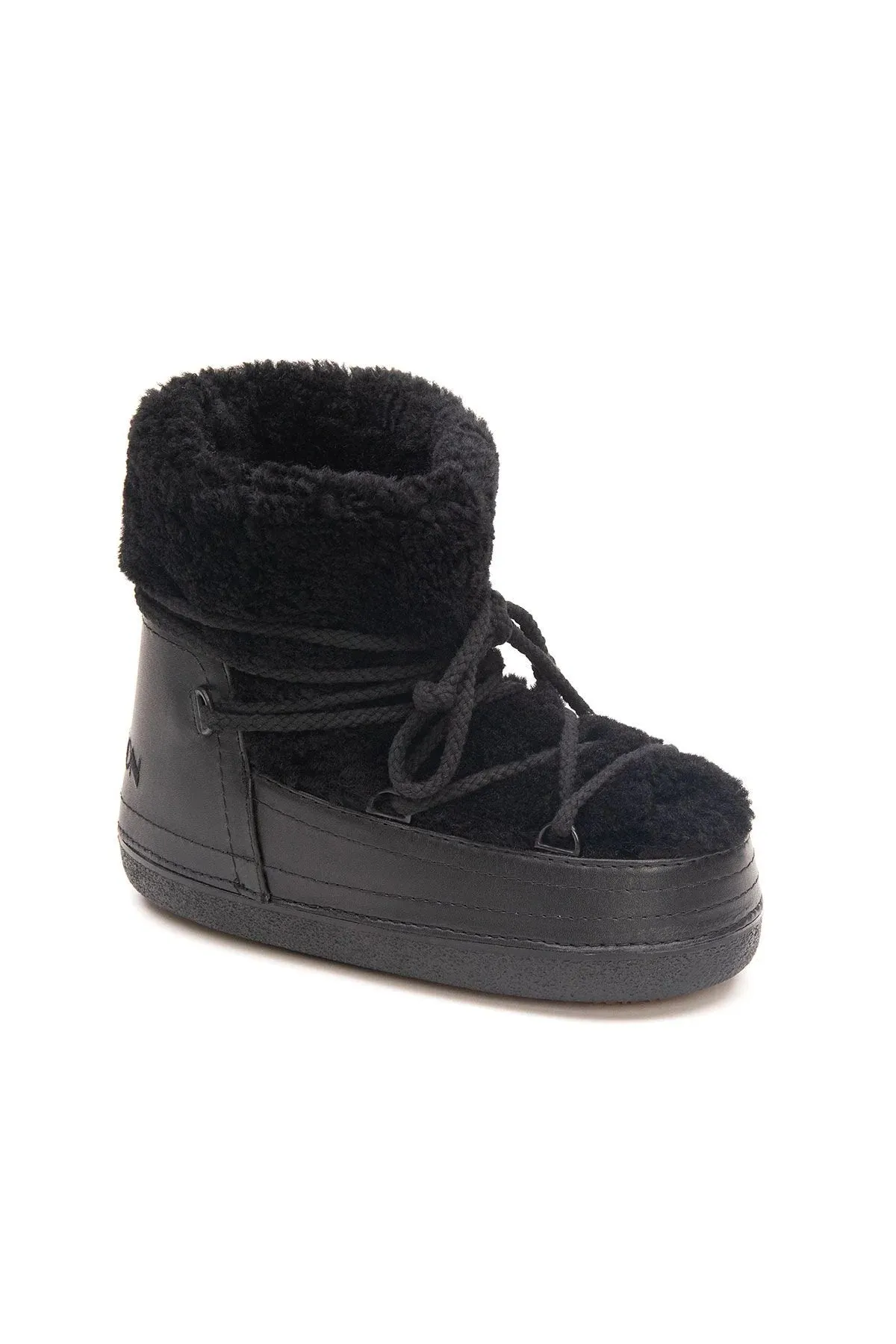 Cool Moon Genuine Fur Women's Snow Boot - SCB-B251211 Black