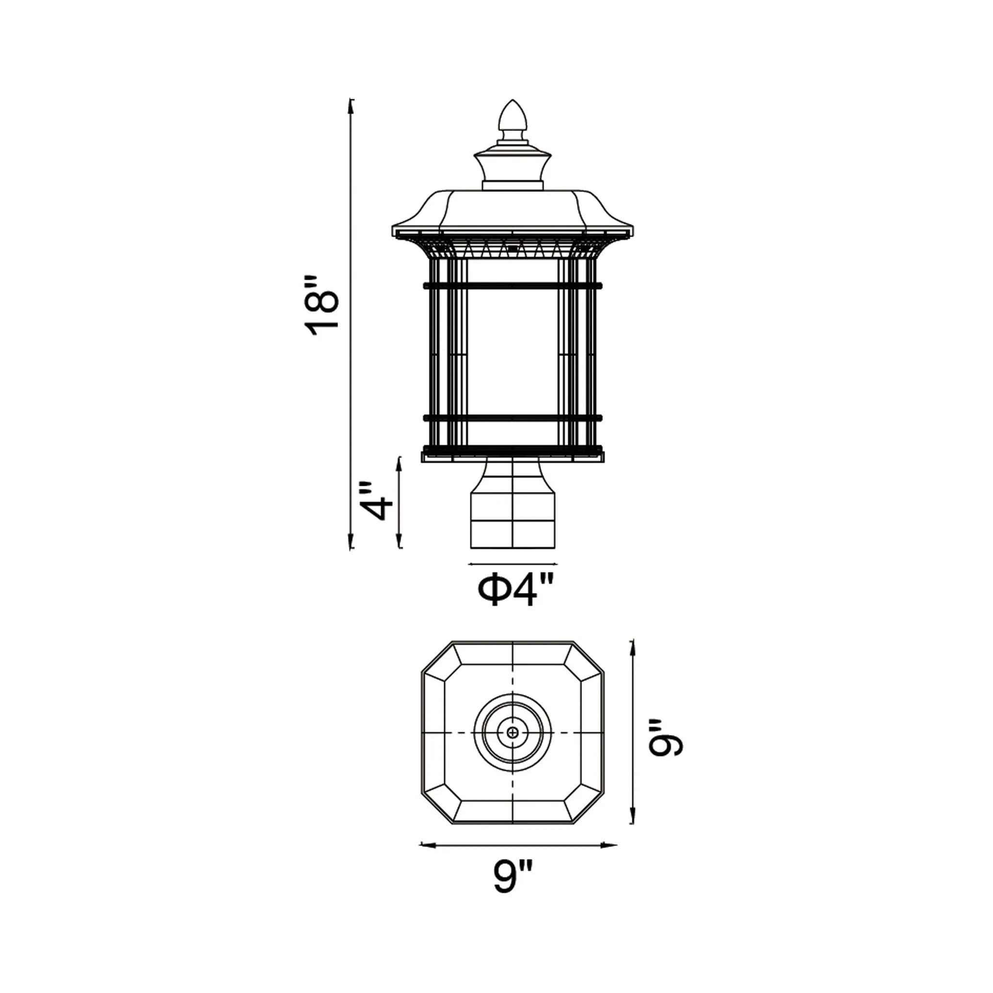 CWI Lighting Blackbridge 1-Light Outdoor Lantern Head