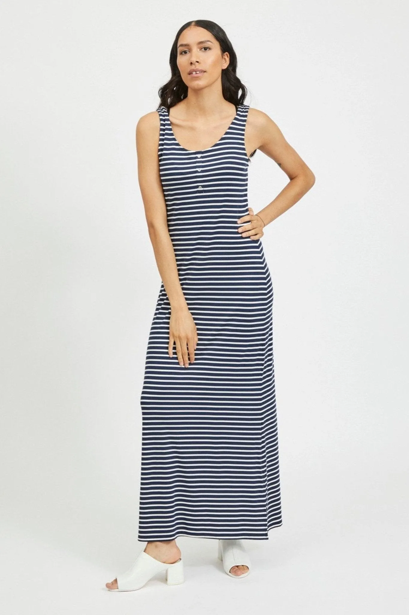 Dell Maxi Dress - Navy Blazer/Snow White