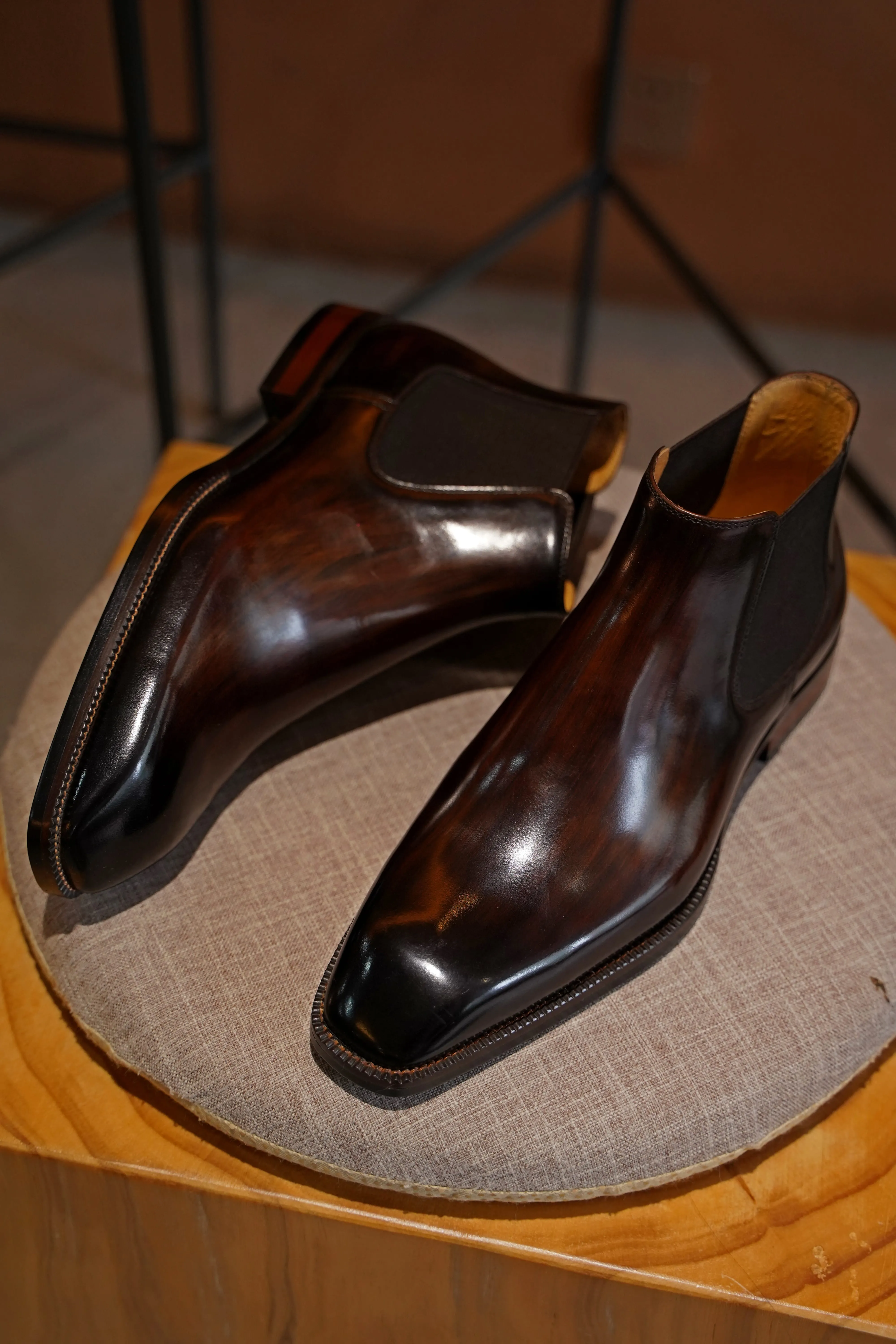 Designer Espresso Chelsea Boots