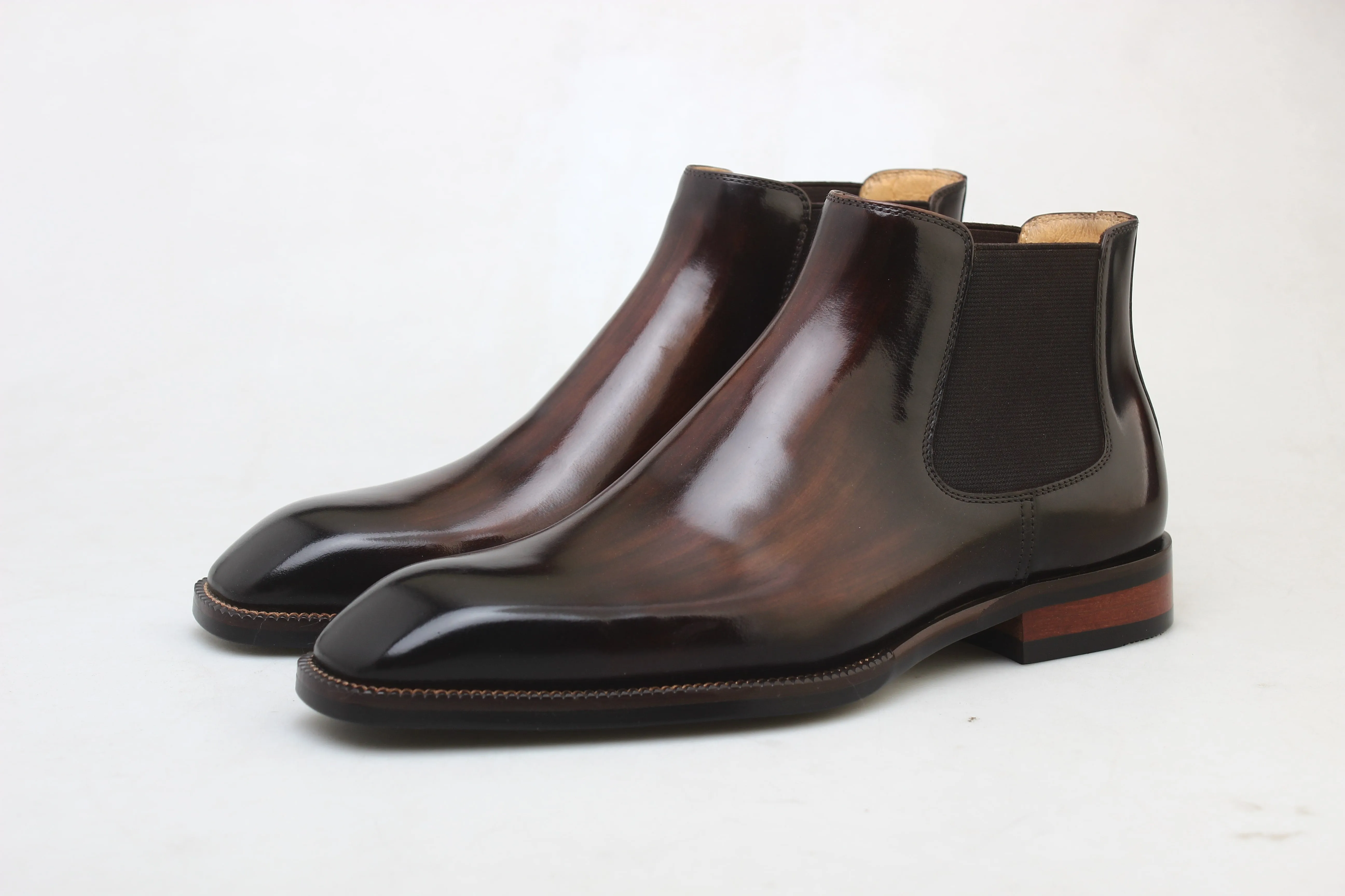 Designer Espresso Chelsea Boots