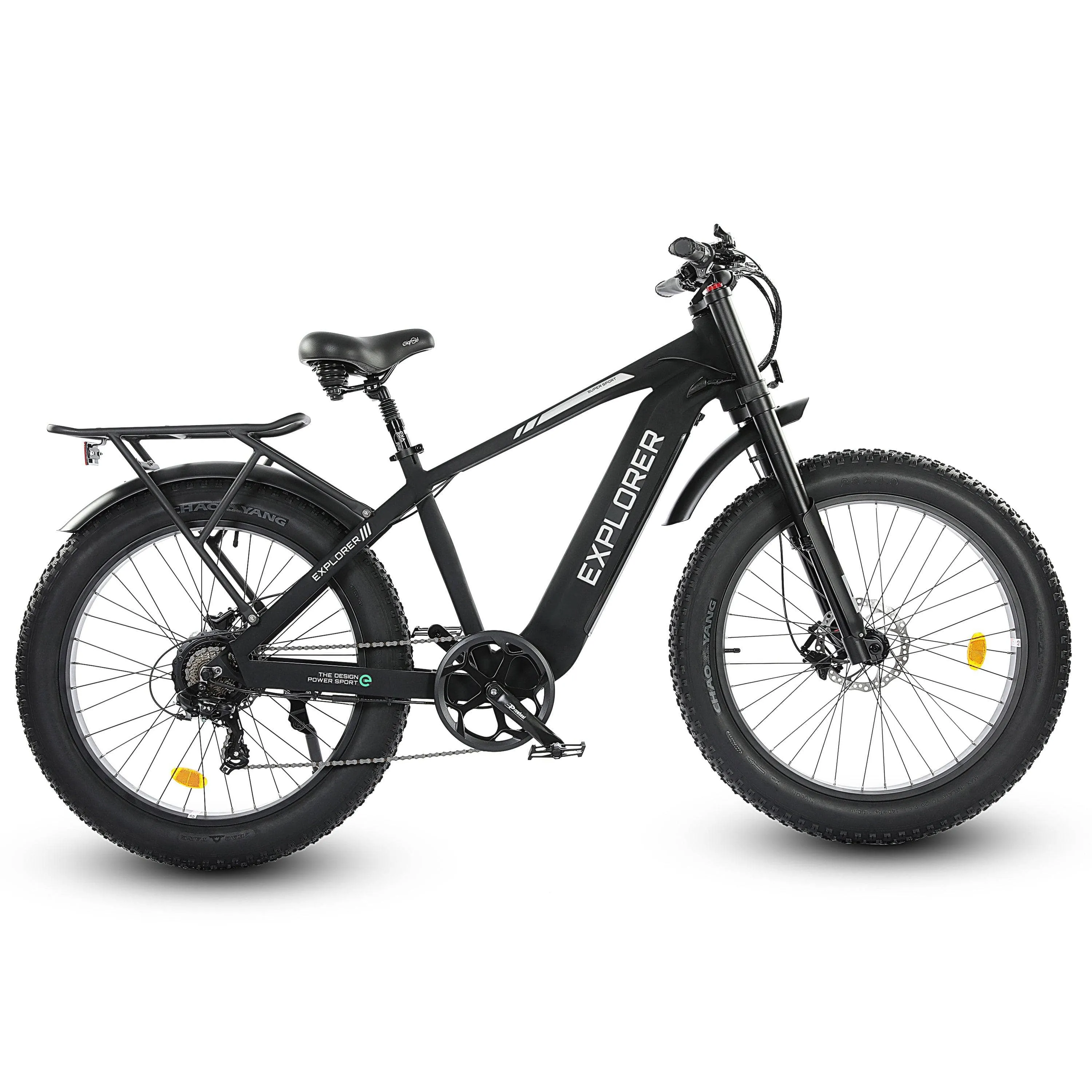 Ecotric Explorer 26" 48V Fat Tire Electric Bike with Rear Rack