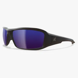 Edge Eyewear Brazeau TXBAP238 Matte Black Frame Color, Polarized Aqua Precision Blue Mirror Lens Color