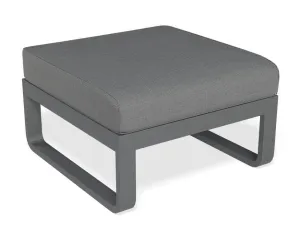 Fino Ottoman with Charcoal Frame / Dark Grey Fabric