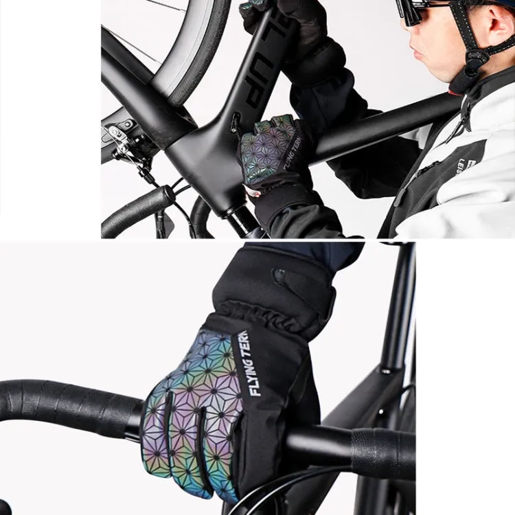 FLYING TERN 315 Thicken Cycling Windproof Warm Touch Screen Gloves, Size: XL(Colorful)