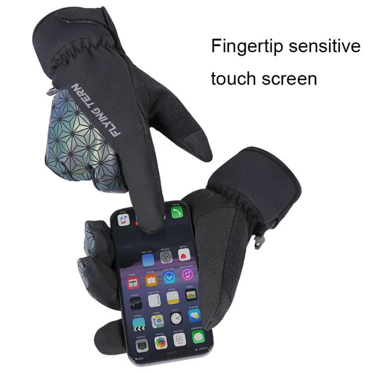 FLYING TERN 315 Thicken Cycling Windproof Warm Touch Screen Gloves, Size: XL(Colorful)