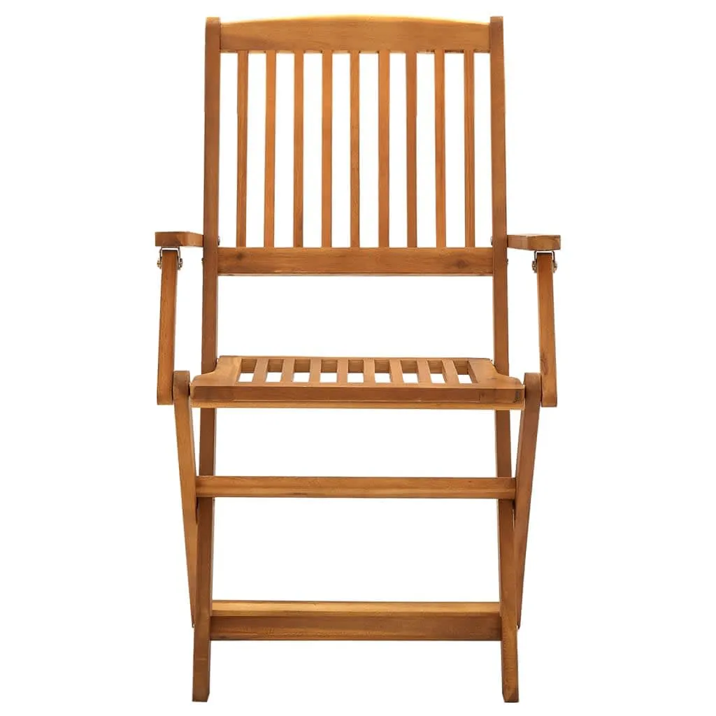 Folding Outdoor Chairs 2 pcs Solid Acacia Wood