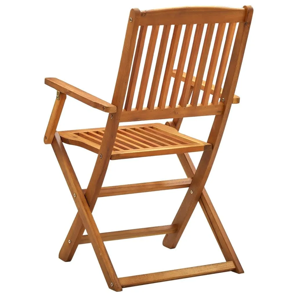 Folding Outdoor Chairs 2 pcs Solid Acacia Wood