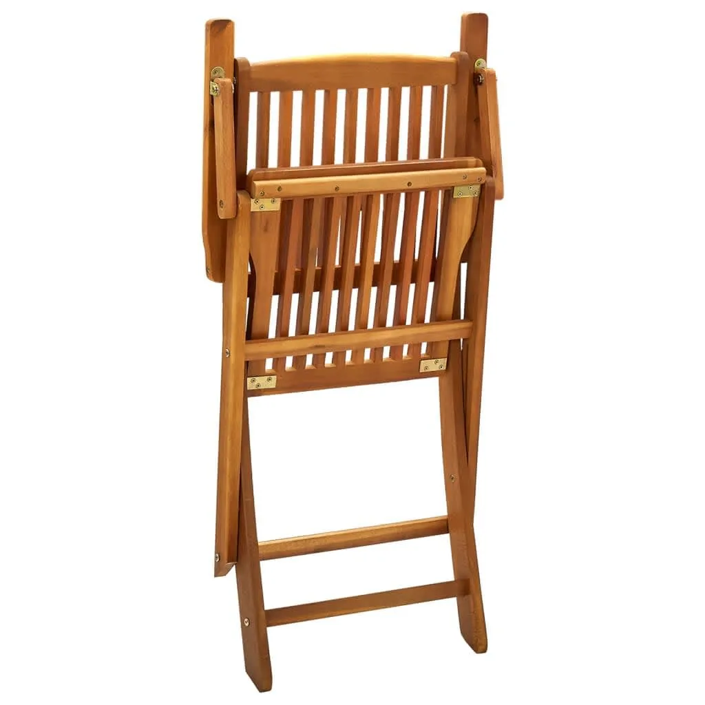 Folding Outdoor Chairs 2 pcs Solid Acacia Wood