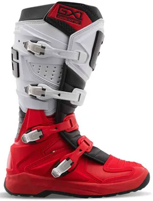 Gaerne GX-1 Evo Light Welt Motocross Boots, White/Red