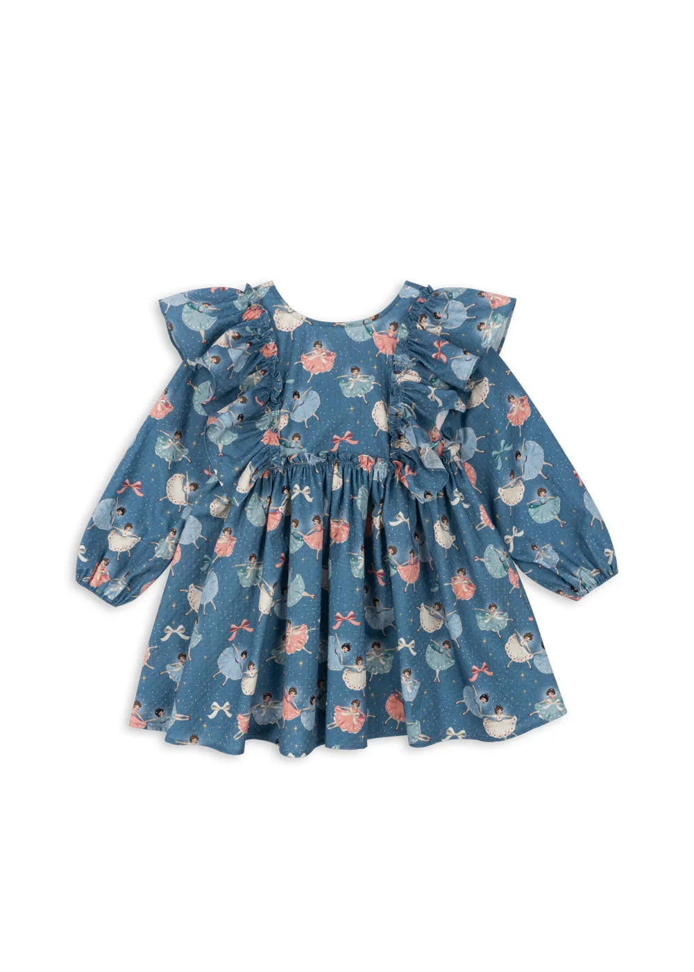 Girls Dresses| Evia Bow Dress- Snow Bow Ballerina | Konges Slojd