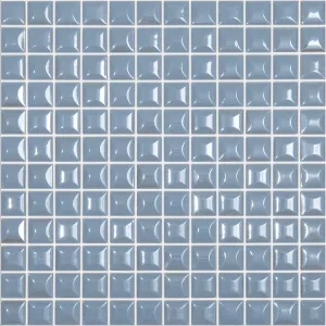 Glacier Blue Pillow Texture, 1" x 1" - Glass Tile