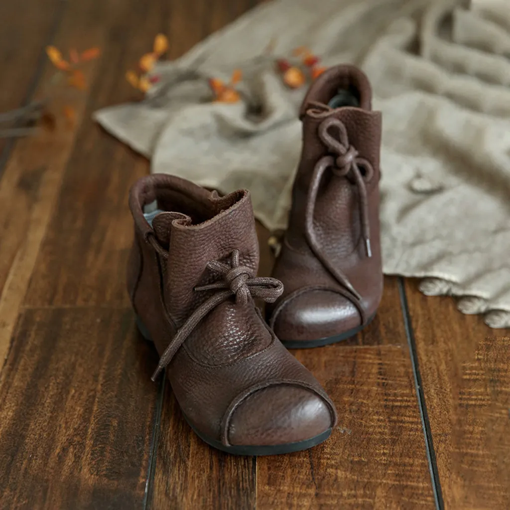 Handmade Soft Sole Comfortable Retro Ankle Boots