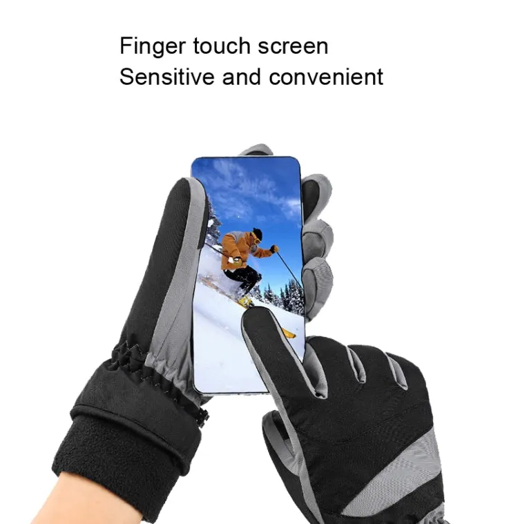 HLINTRANGE 061 Skiing Warm Gloves Sports Riding Waterproof Touch Screen Gloves, Size: L(Flexible)