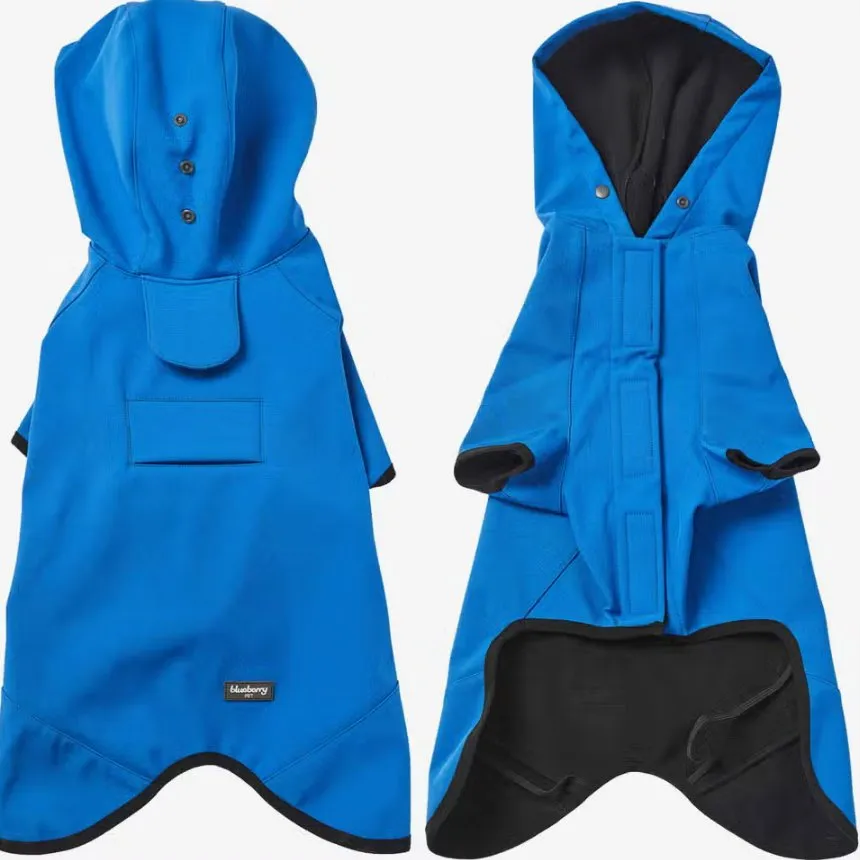 Hooded Softshell Waterproof Jacket in Dazzling Blue