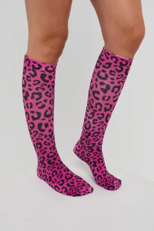 Hotel California Pink Leopard Print / Snowboard Sock