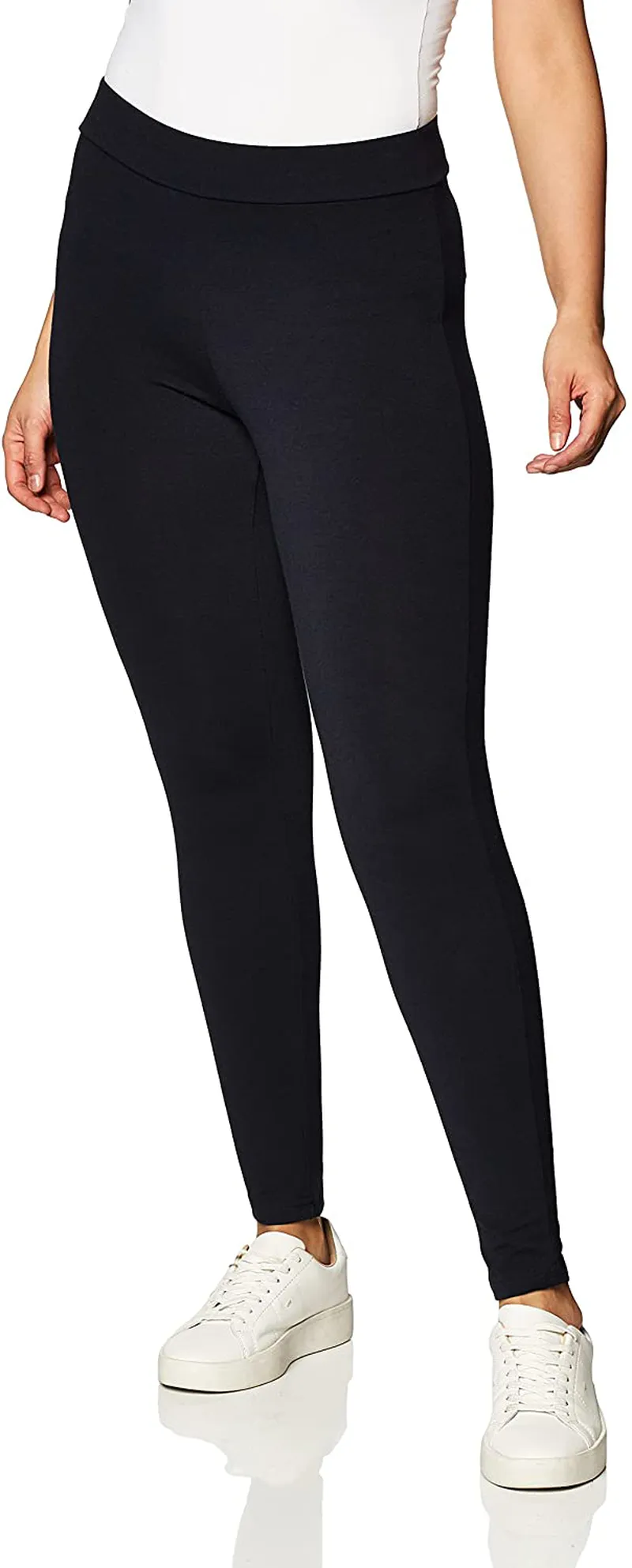 HUE Women's Wide Waistband Blackout Cotton Leggings, Assorted