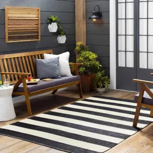 Jolie Outdoor Black Area Rug Carpet for Living Room Bedroom or Kitchen