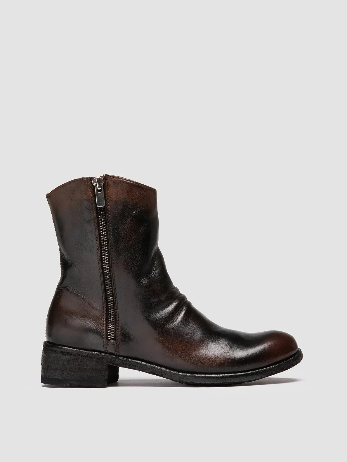 LISON 020 - Brown Leather Ankle Boots