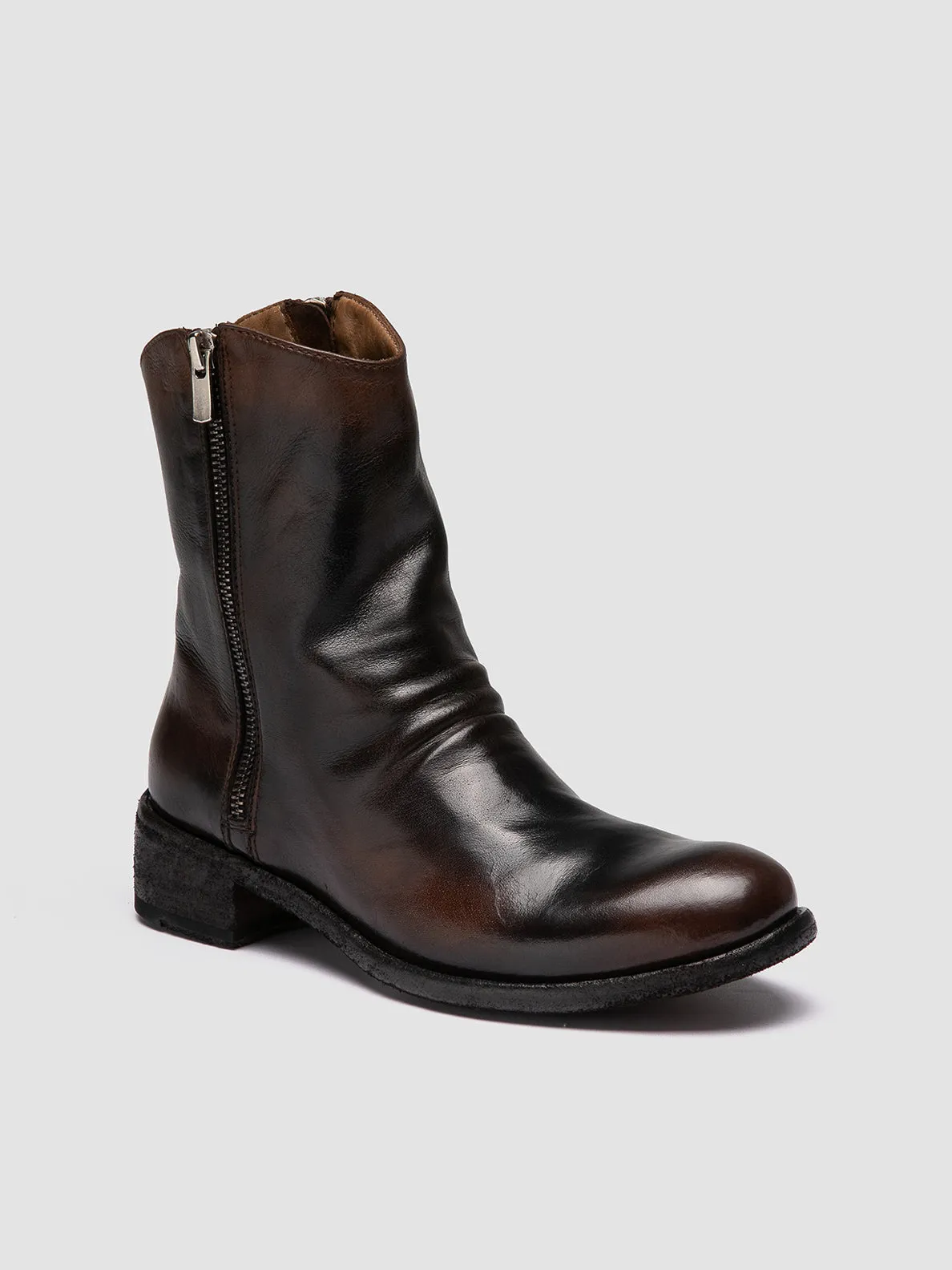 LISON 020 - Brown Leather Ankle Boots