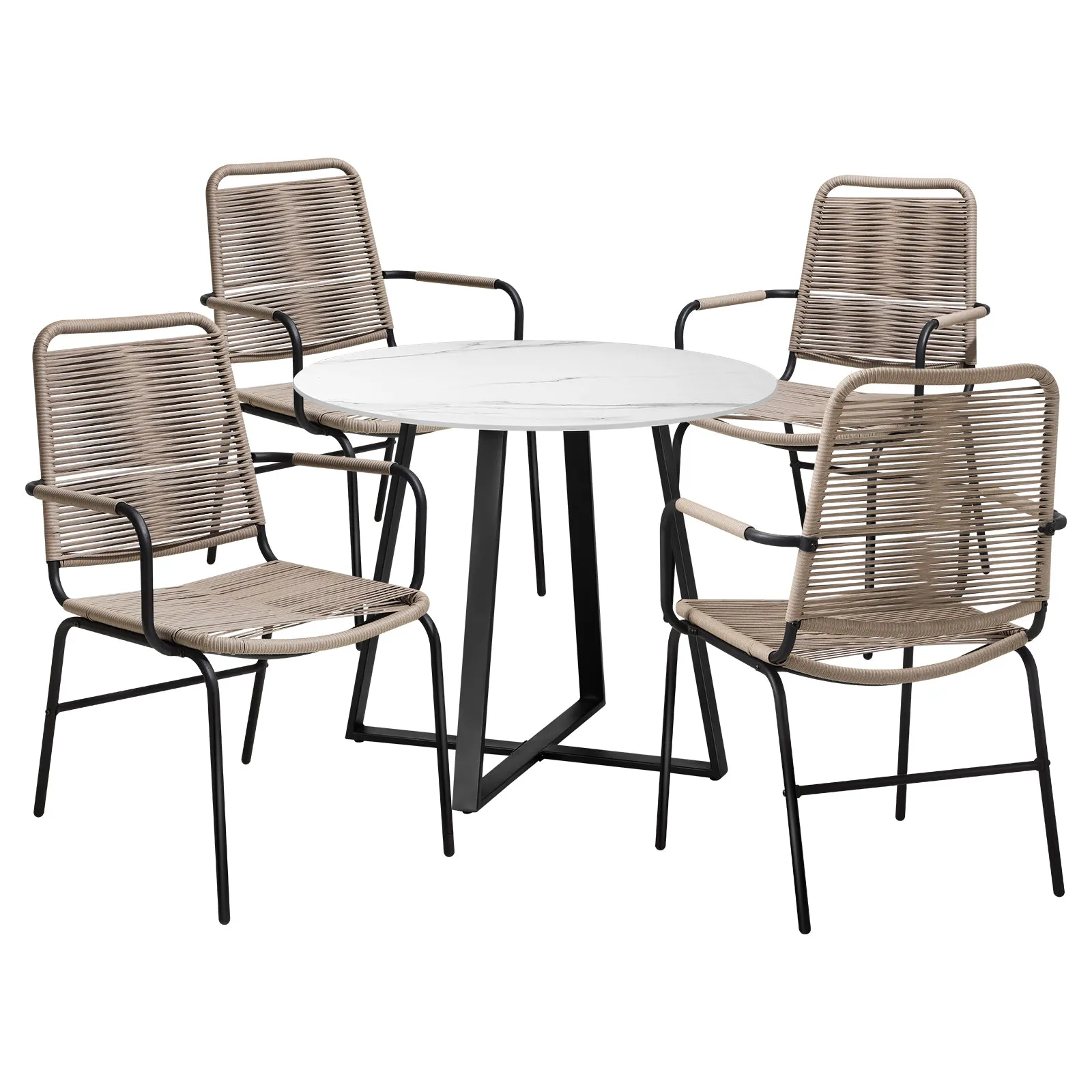 Livsip 5-pc Outdoor Dining Set Garden Patio Furniture Setting