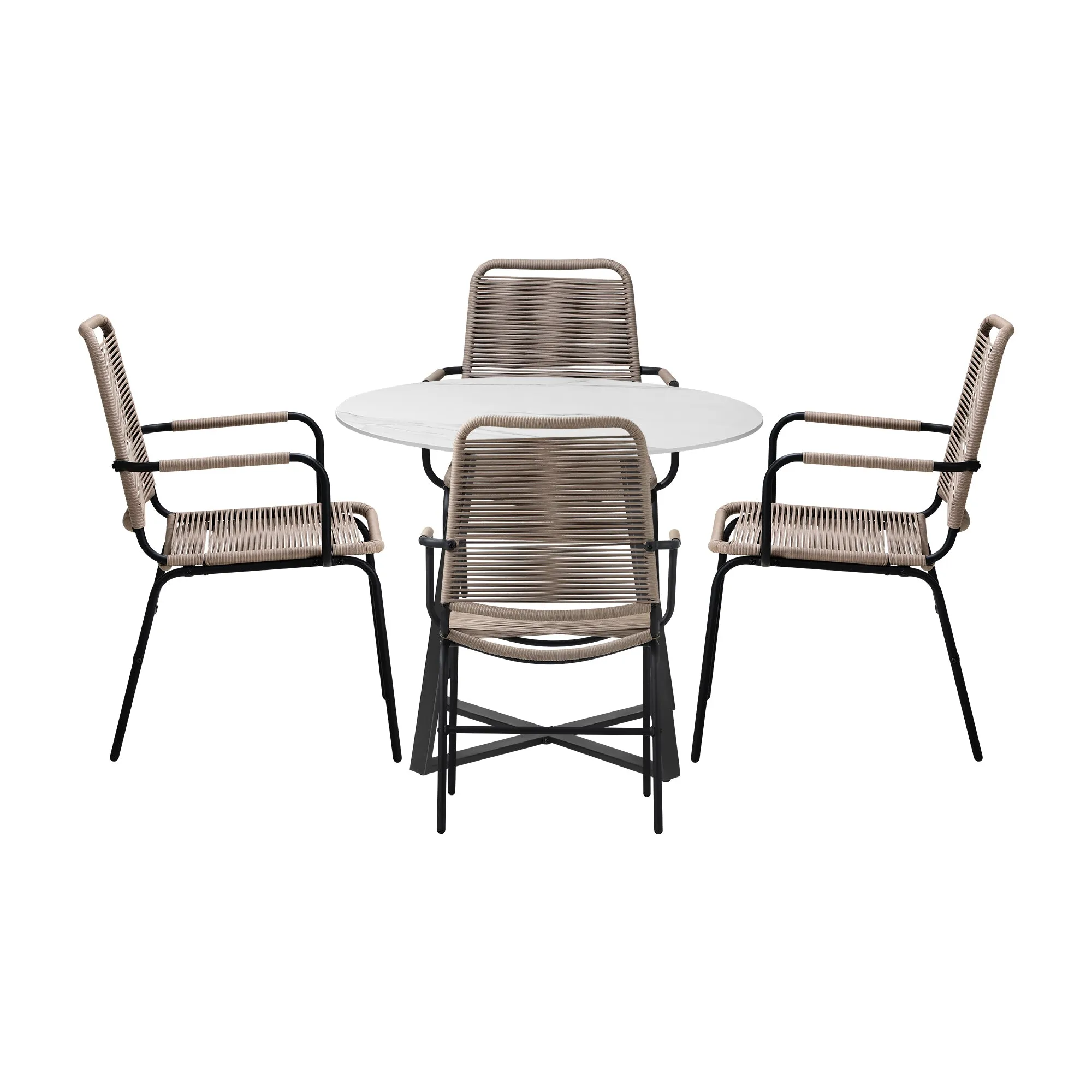 Livsip 5-pc Outdoor Dining Set Garden Patio Furniture Setting