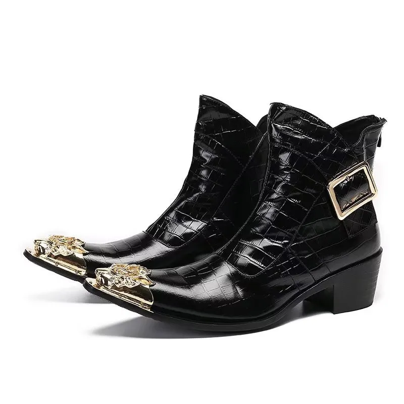 Luxe Genuine Leather Zipper Dress Boots