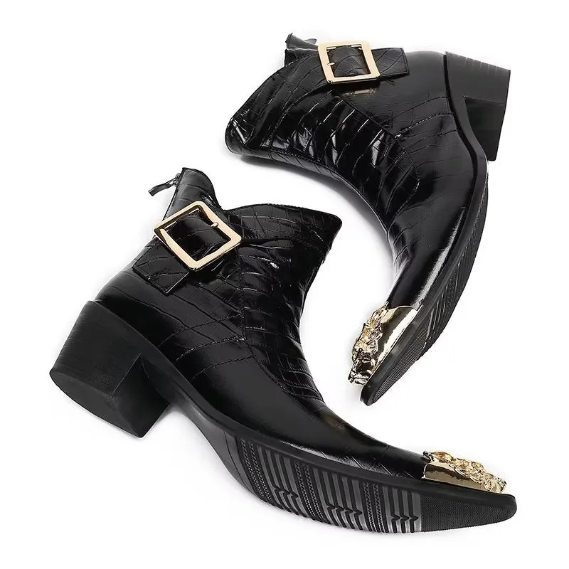 Luxe Genuine Leather Zipper Dress Boots