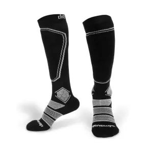 Merino Wool Ski Socks & Snowboard Socks for Kids (Black & Grey)